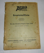 Ersatzteilliste agria einachss gebraucht kaufen  Jever