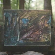 Óleo sobre Lienzo Firmado "Composición Abstracta" Escuela Francesa 20ème segunda mano  Embacar hacia Mexico