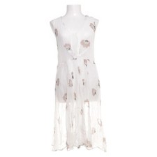 Vision Chiffon by Noa Noa, sukienka, rozmiar: XS, biały/brązowy/zielony, wiskoza #DEk na sprzedaż  PL