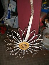 ARTE VINTAGE FIO 18" RODA FERRO GIRASSOL ENXADA ROTATIVA CULTIVADOR SUNBURST QUINTAL, usado comprar usado  Enviando para Brazil