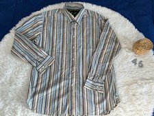Usado, Camisa masculina listrada multicolorida manga longa algodão Tommy Hilfiger com botões XL  comprar usado  Enviando para Brazil