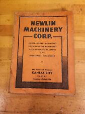 Catálogo industrial y de equipos Newlin Machinery Corp. 1950 Kansas City segunda mano  Embacar hacia Mexico
