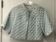 Jaqueta de Cama Vintage Barbizon Dream Puff Serafim Acolchoada Cetim Azul Tamanho Pequeno, usado comprar usado  Enviando para Brazil