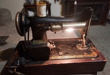 Máquina de costura antiga Singer BT7 com estojo de madeira e motores etc FAÇA OFERTA comprar usado  Enviando para Brazil