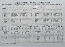 England cricket india for sale  LEEDS