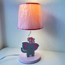 Abajur rosa para quarto de bebê cordeiro e hera bebê menina animais elefante macaco decoração tema, usado comprar usado  Enviando para Brazil