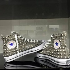 Converse charcol personalizzat usato  Pozzuoli