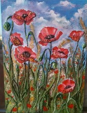 Papaveri quadro moderno usato  Monopoli