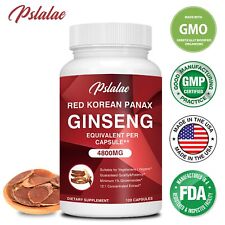 Panax Ginseng Coreano Vermelho 4800mg-Ginsenosídeo de Alta Resistência, Suporte Imunológico Energético, usado comprar usado  Enviando para Brazil