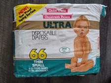 Fraldas de plástico vintage Child World Children's Palace tamanho pequeno 66 CT., usado comprar usado  Enviando para Brazil
