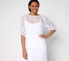 Usado, Blusa de renda Me by Jennie Garth Charlotte branca G nova comprar usado  Enviando para Brazil