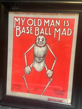 Arte de capa de partitura para música temática de beisebol quadro "My Old Man Is Baseball Mad" comprar usado  Enviando para Brazil