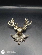 Gold tone stag for sale  LONDON