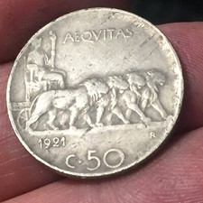 50 centesimi leoni 1921 usato 50 centesimi leoni 1921 usato San Bonifacio