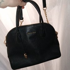 Usado, Bolsa satchel Michael Kors couro pebbled preto cúpula grande Mercer comprar usado  Enviando para Brazil