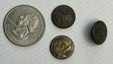 Usado, Três botões antigos de punho de águia e escudo dos EUA, guerra mexicana? comprar usado  Enviando para Brazil