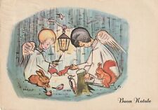 Cartolina natale angeli usato  Ticengo