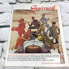 Vintage 1968 Smirnoff Vodka Espíritos Bebida Álcool Publicidade Arte Impressão Anúncio  comprar usado  Enviando para Brazil
