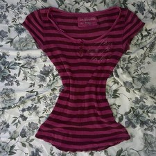 Blusa Apertada Aeropostal Vintage Y2K Rosa Quente com Corações! comprar usado  Enviando para Brazil