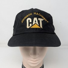 Boné vintage CAT Johnson Machinery SnapBack preto lagarta feito nos EUA, usado comprar usado  Enviando para Brazil
