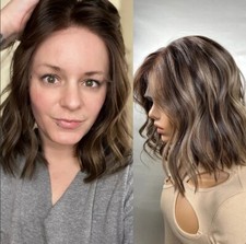 Peruca feminina Cool Brunette natural cabelo humano 13x4 renda frontal comprar usado  Enviando para Brazil