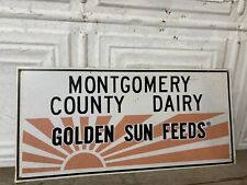 Placa de milho vintage dourada semente de sol Montgomery County IN IL ração silo grãos laticínios comprar usado  Enviando para Brazil