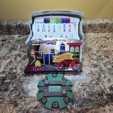 Fundex Mexican Train Game Dominos Electronic Sounds lata completa 2003 -TESTADO comprar usado Fundex Mexican Train Game Dominos Electronic Sounds lata completa 2003 -TESTADO comprar usado  Enviando para Brazil