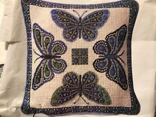 Blue butterflies needlepoint for sale  Ooltewah