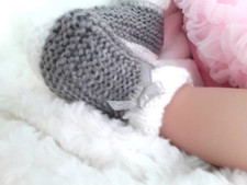 Knitted baby booties for sale  NEWPORT