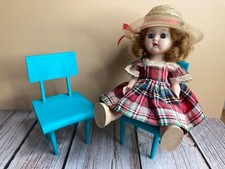 Conjunto de 2 cadeiras de boneca de plástico MCM turquesa, boneca não incluída, usado comprar usado  Enviando para Brazil