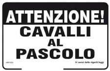 Cartello segnaletico attenzion usato  Acate