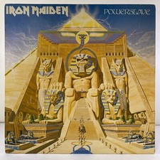 Iron Maiden Powerslave Lp Vinyl Brazil Misprint Cover Rare W/ Insert VG+/VG+ comprar usado  Brasil 