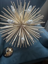 Candelabro grande dourado de metal Starburst ouriço-do-mar pontiagudo MCM 10 luzes comprar usado  Enviando para Brazil