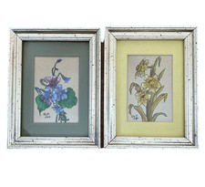 Vintage flower paintings for sale  Rising Sun