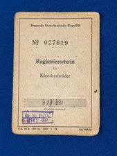 Registrierschein kleinkrafträ gebraucht kaufen  Grünhainichen