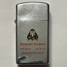 Antigo 1973 Zippo Isqueiro Fino Niagara Falls Aeroporto Resoluto Ártico Nunavut Novo com etiquetas comprar usado  Enviando para Brazil