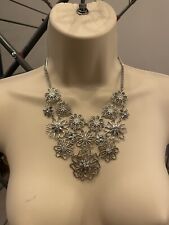 Flower bib necklace for sale  YORK