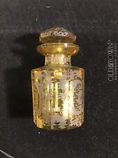 Usado, Frasco de perfume Biedermeier tcheco boêmio cristal transparente e amarelo da década de 1850: Lendl comprar usado  Enviando para Brazil