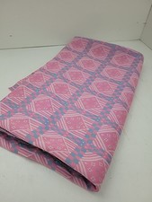 Tecido vintage malha dupla poliéster década de 1960 década de 1970 rosa geométrico têxtil não usado comprar usado  Enviando para Brazil