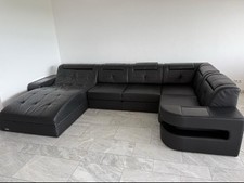 Echtleder couch schwarz gebraucht kaufen  Düsseldorf