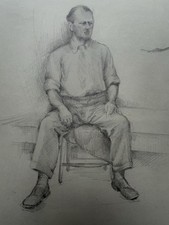 Portrait gentleman pencil for sale  NEWBURY