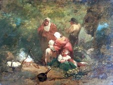 19th oil painting d'occasion  Clermont-Ferrand-