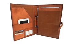 Genuine Leather Portfolio Padfolio A4 Folder Business Executive Organizer Case comprar usado  Enviando para Brazil