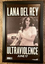 Pôster promocional álbum “ULTRAVIOLENCE” emoldurado “24 x 16” LANA DEL REY 2 lados 2014 comprar usado  Enviando para Brazil
