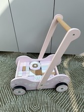 Pink wooden push for sale  BASINGSTOKE