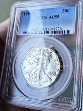 Meio dólar 1939-S PCGS AU55 Walking Liberty comprar usado  Enviando para Brazil