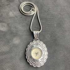 Vintage Lorenzo James NAVAJO Pingente de Prata Esterlina Relógio Colar Liberdade comprar usado  Enviando para Brazil