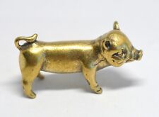 MINI ESTATUETA DE BRONZE ANIMAL PORCO ESCULTURA ARTE MINIATURA, usado comprar usado  Enviando para Brazil
