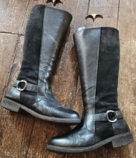 Black leather suede for sale  HALSTEAD