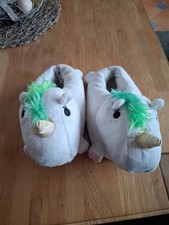 Einhorn plüsch hausschuhe gebraucht kaufen  Weilrod